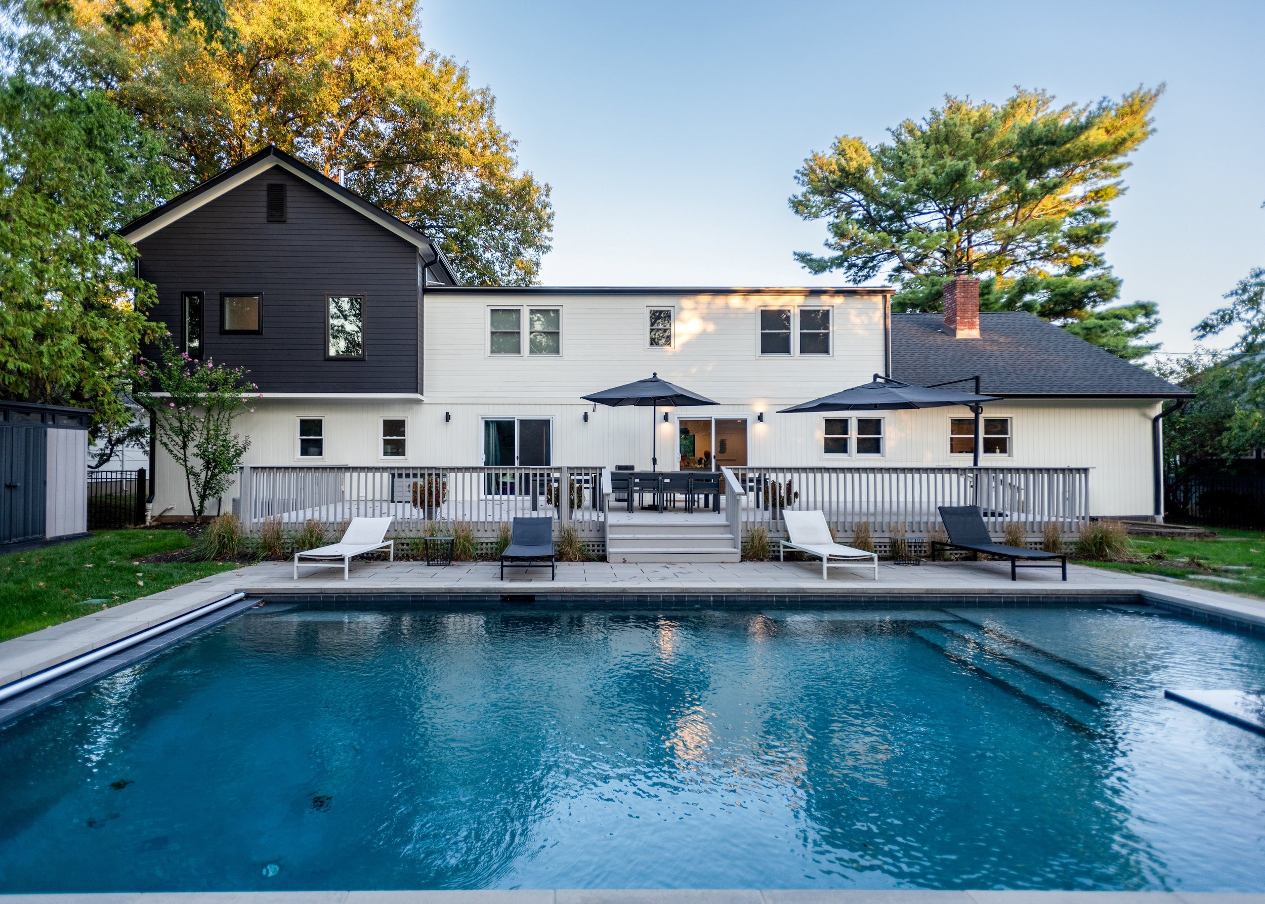 Contemporary exterior renovation Maplewood NJ - modern black and white home